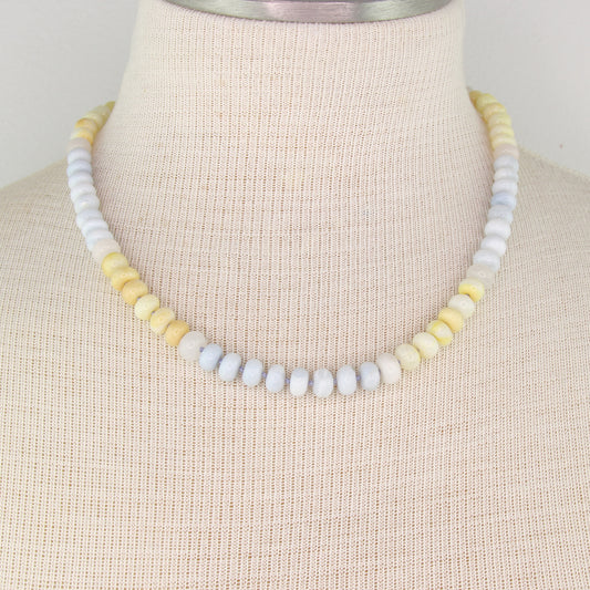 Opal & Aventurine "Denim & Daisies" Necklace