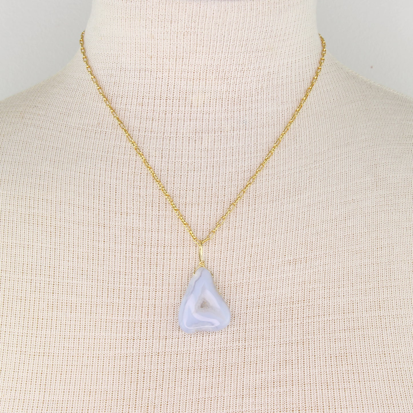 Blue Lace Agate Necklace