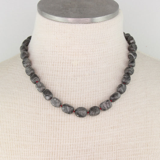 Black Picture Jasper Necklace