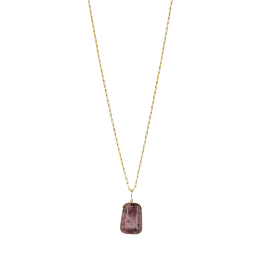 Ruby Kiwi Jasper Necklace