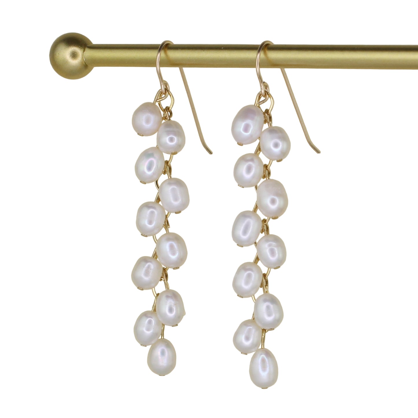 Freshwater Pearl Cluster Dangle Earrings
