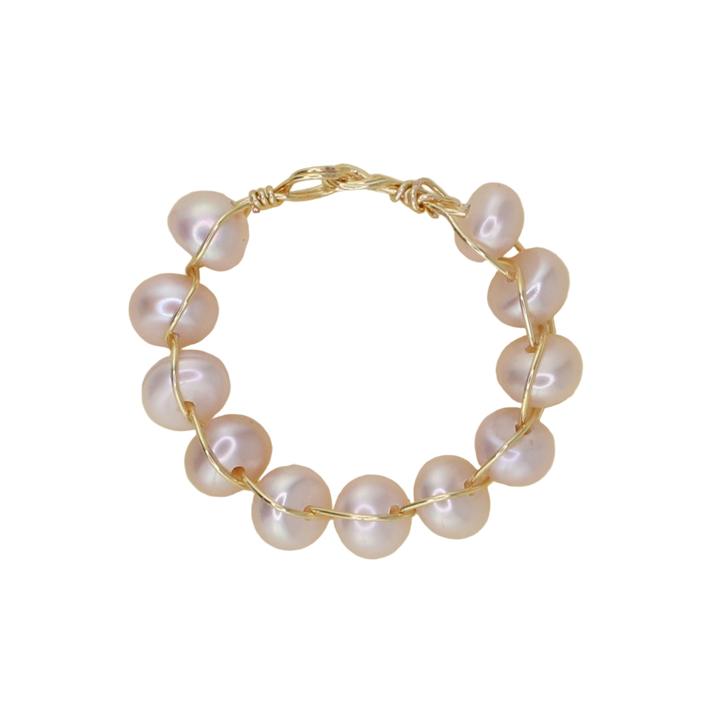 Pale Pink Freshwater Pearl Stacker Ring