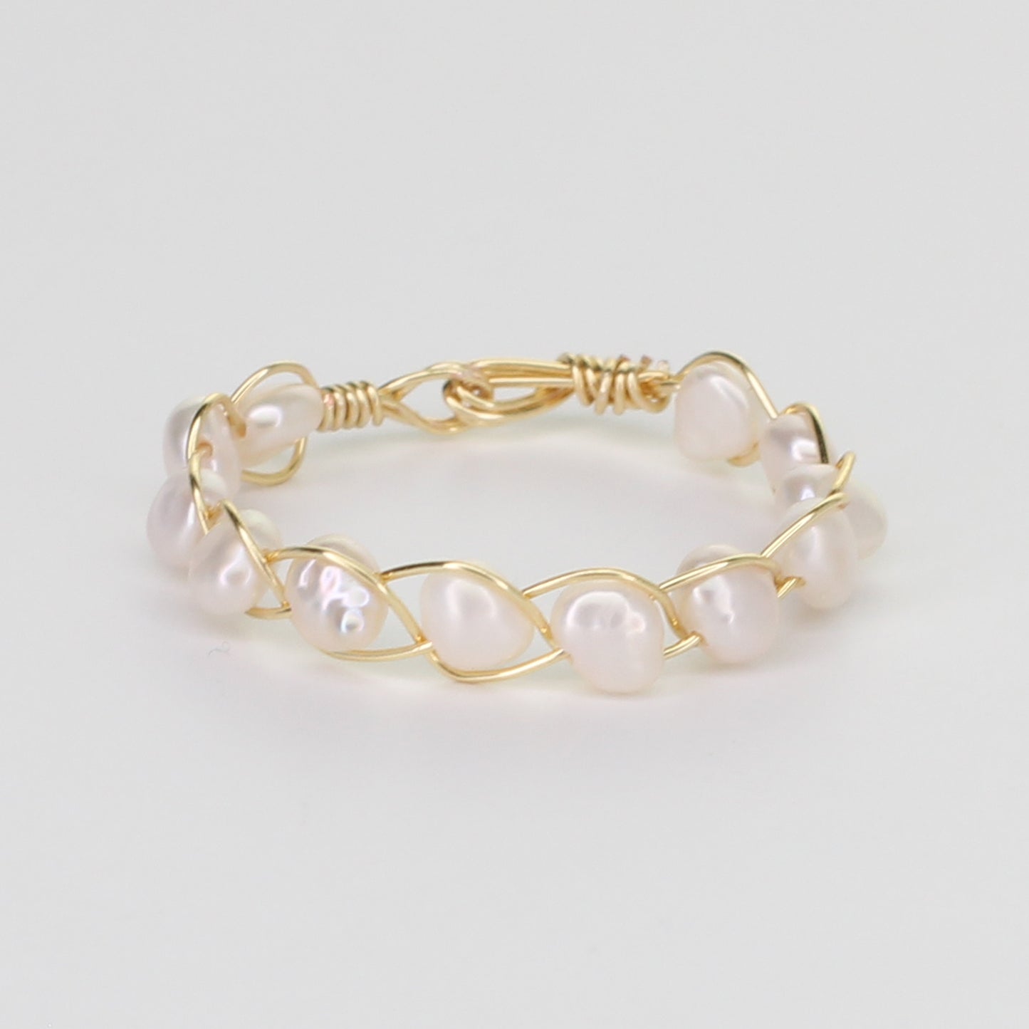Dainty Baroque Freshwater Pearl Stacker Ring