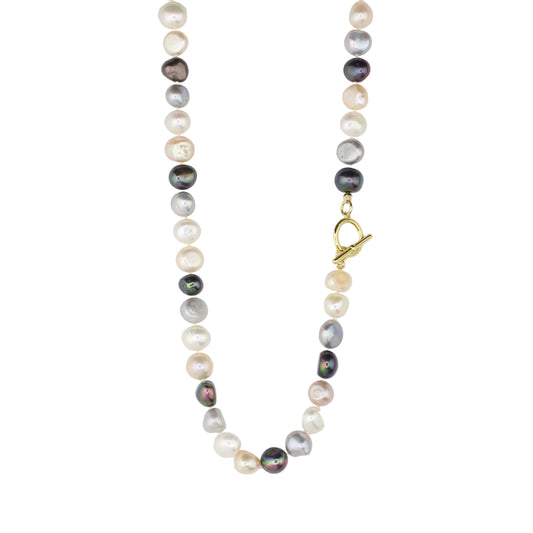 Freshwater Pearl Necklace - Multi-Colored