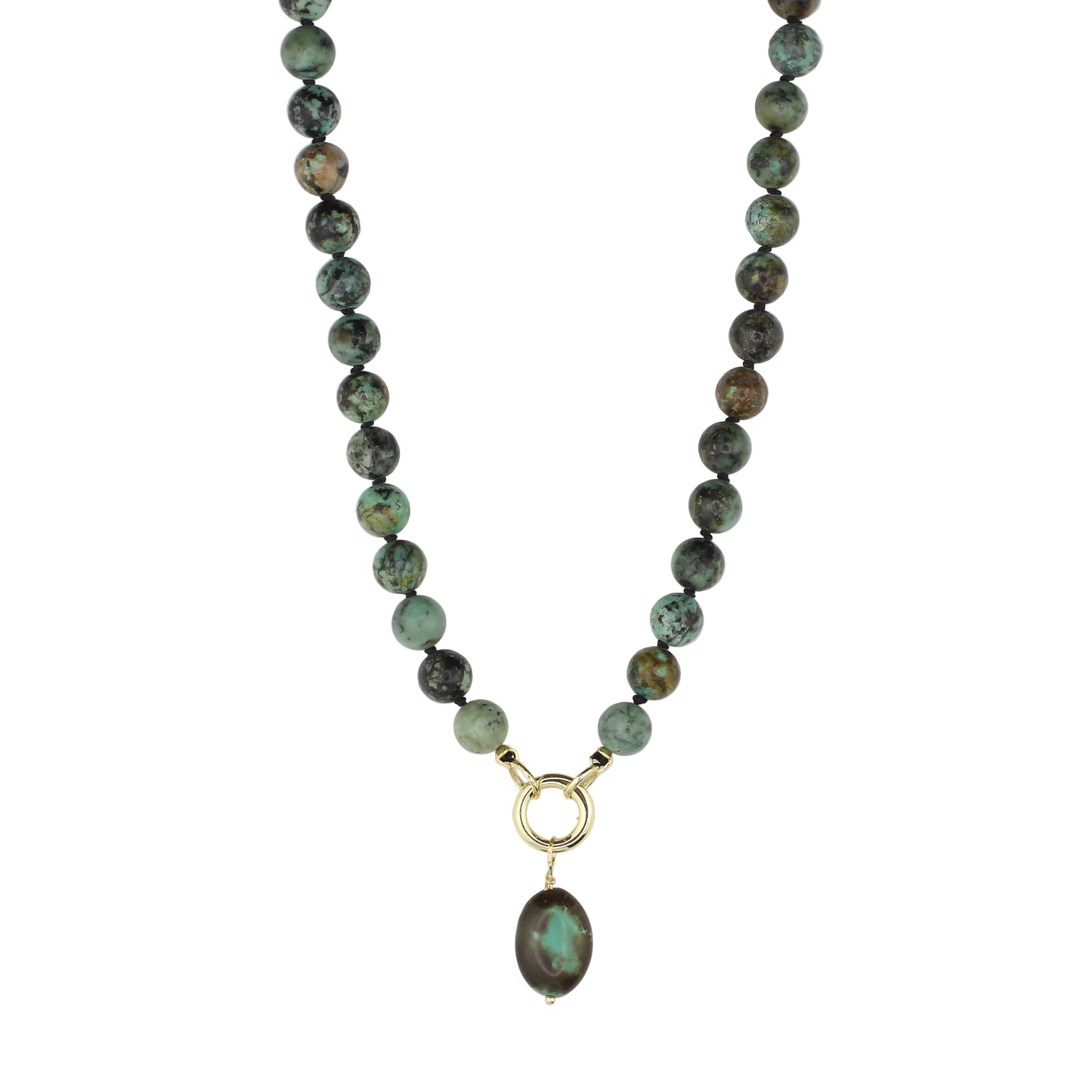 African Turquoise Pendant Necklace