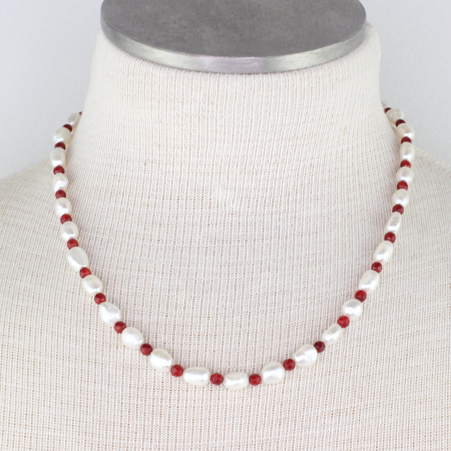 Freshwater Pearl and Coral Necklace