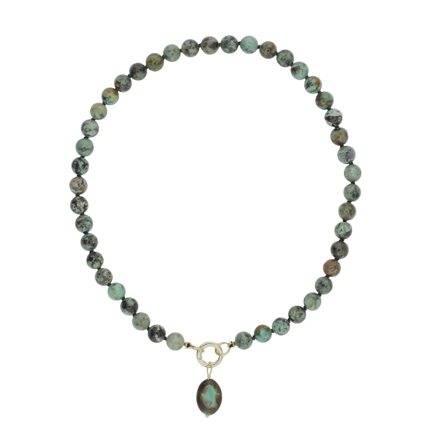 African Turquoise Pendant Necklace