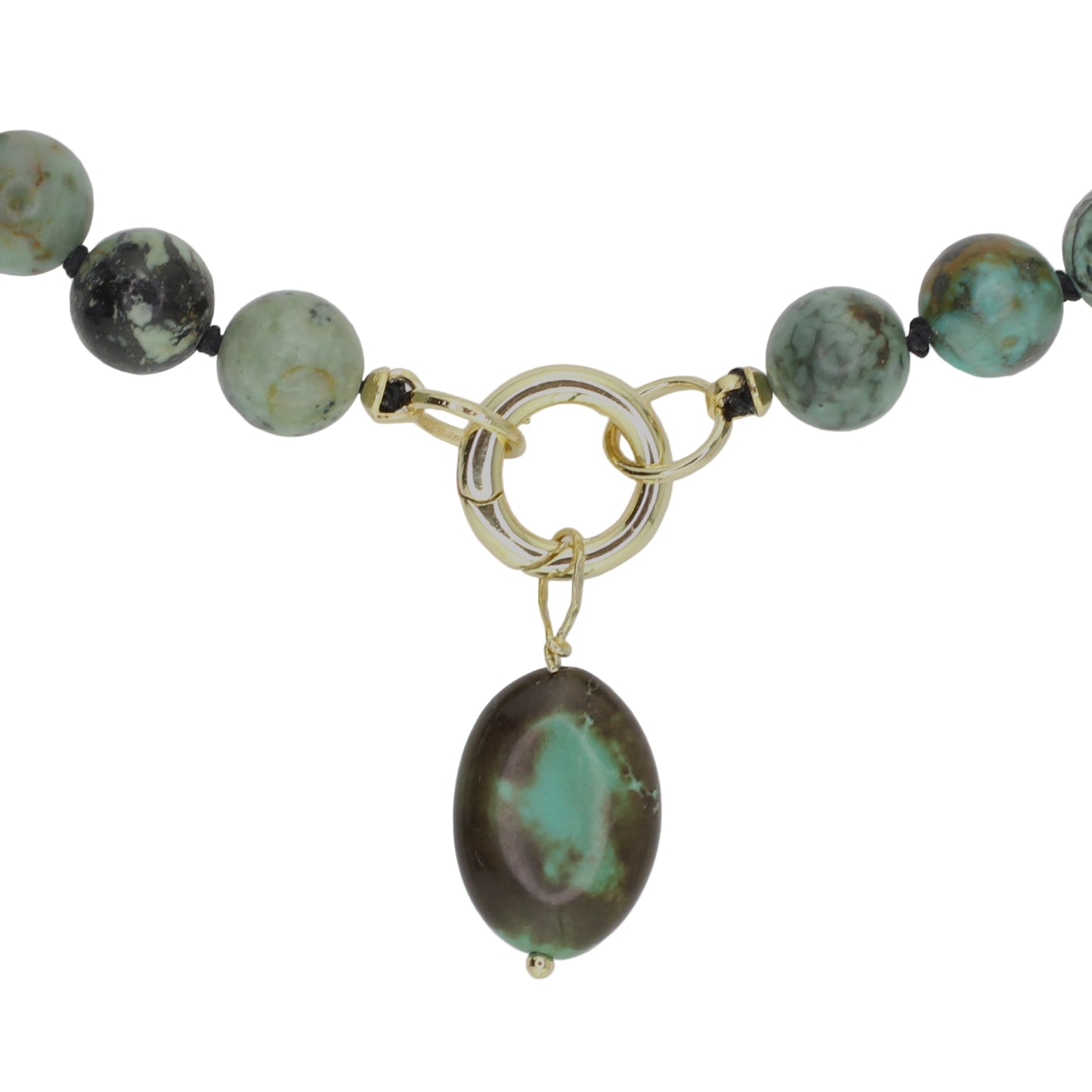 African Turquoise Pendant Necklace