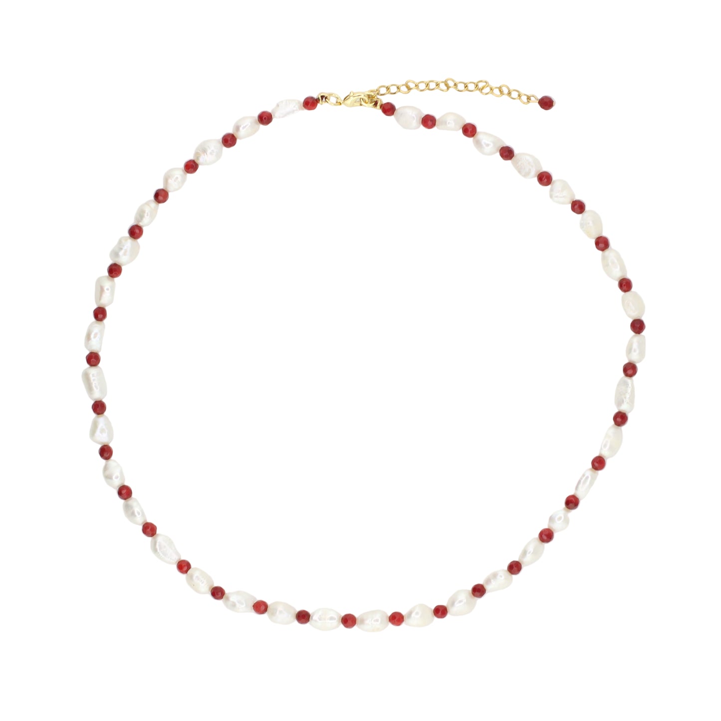 Freshwater Pearl and Coral Necklace