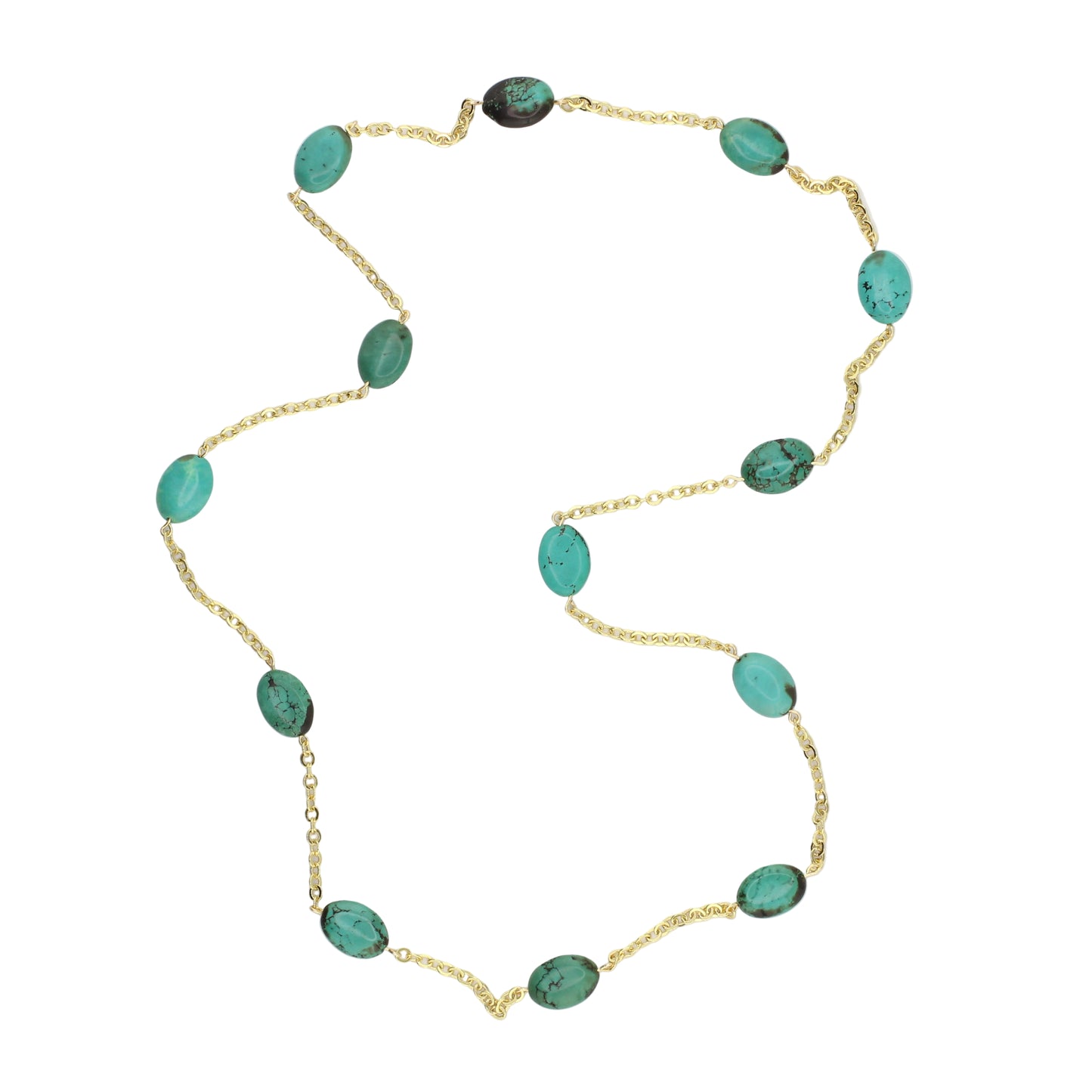 Turquoise and Chain Necklace