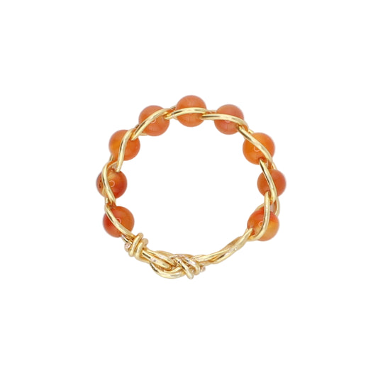 Orange Aventurine Stacker Ring