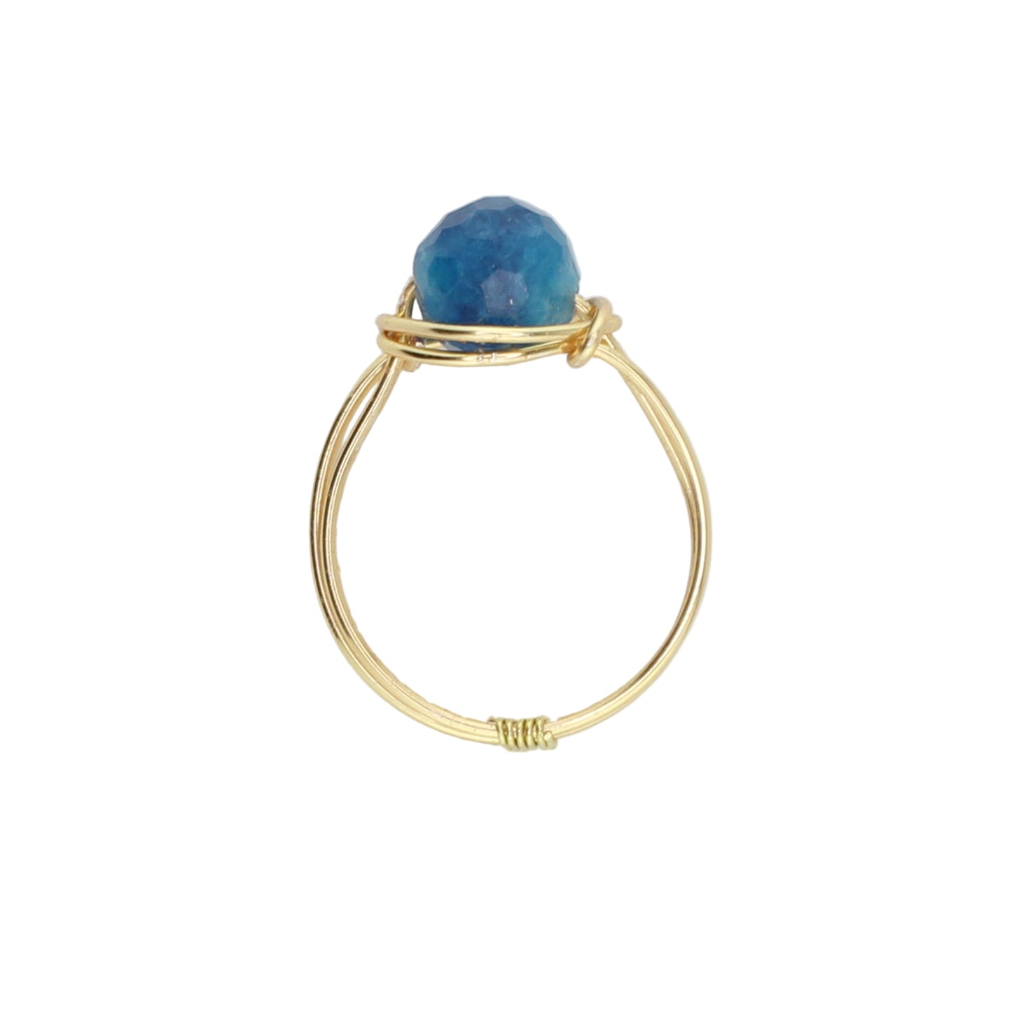 Blue Dolomite Jasper Solitaire Ring