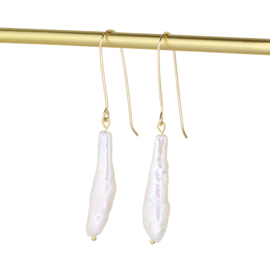 Biwa Freshwater Pearl Dangle Earrings