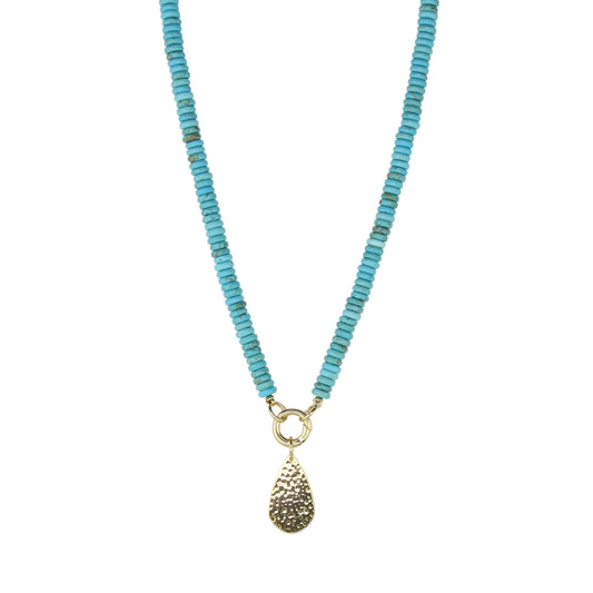 Turquoise Necklace with Teardrop Pendant