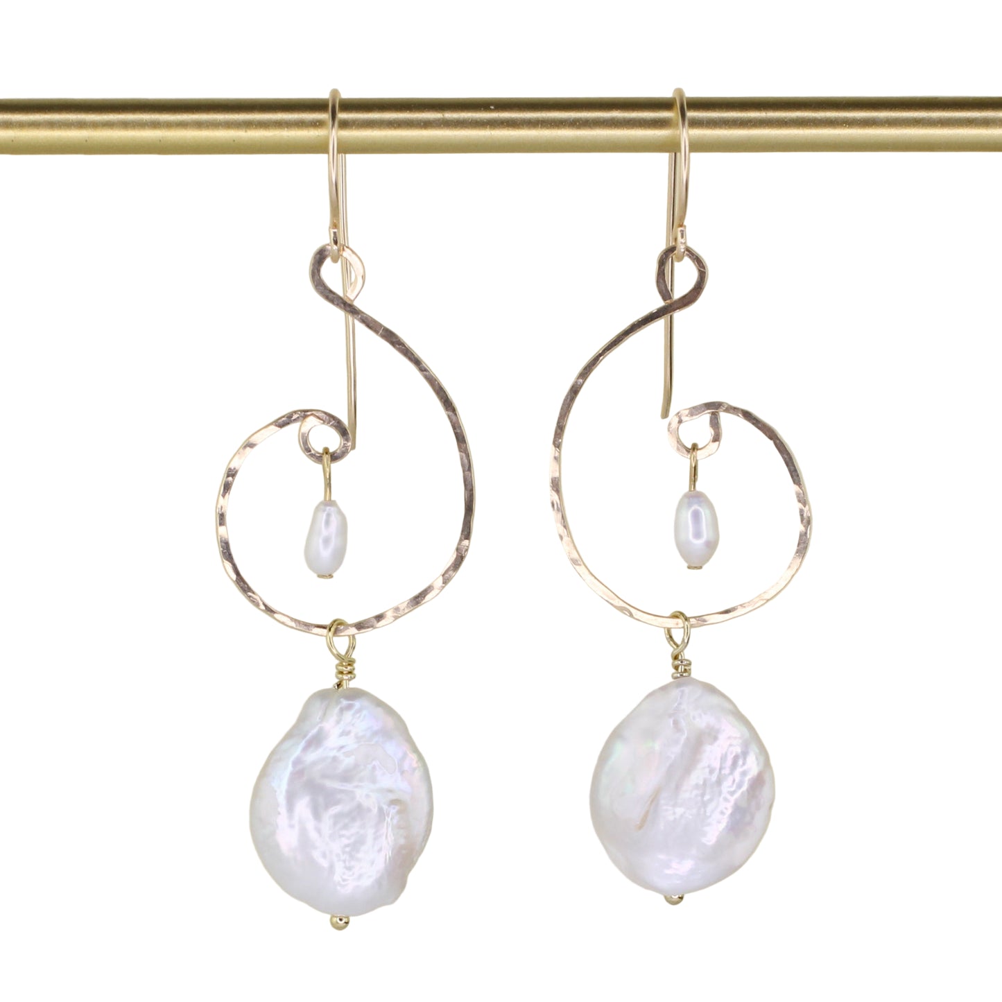 Baroque Pearl Swirl Earrings