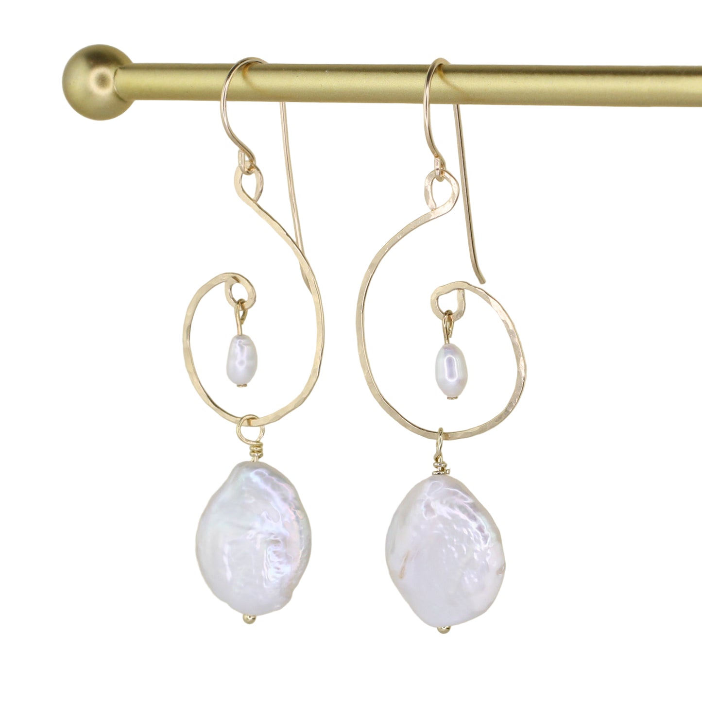 Baroque Pearl Swirl Earrings