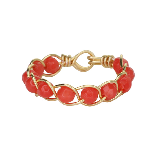 Coral Stacker Ring