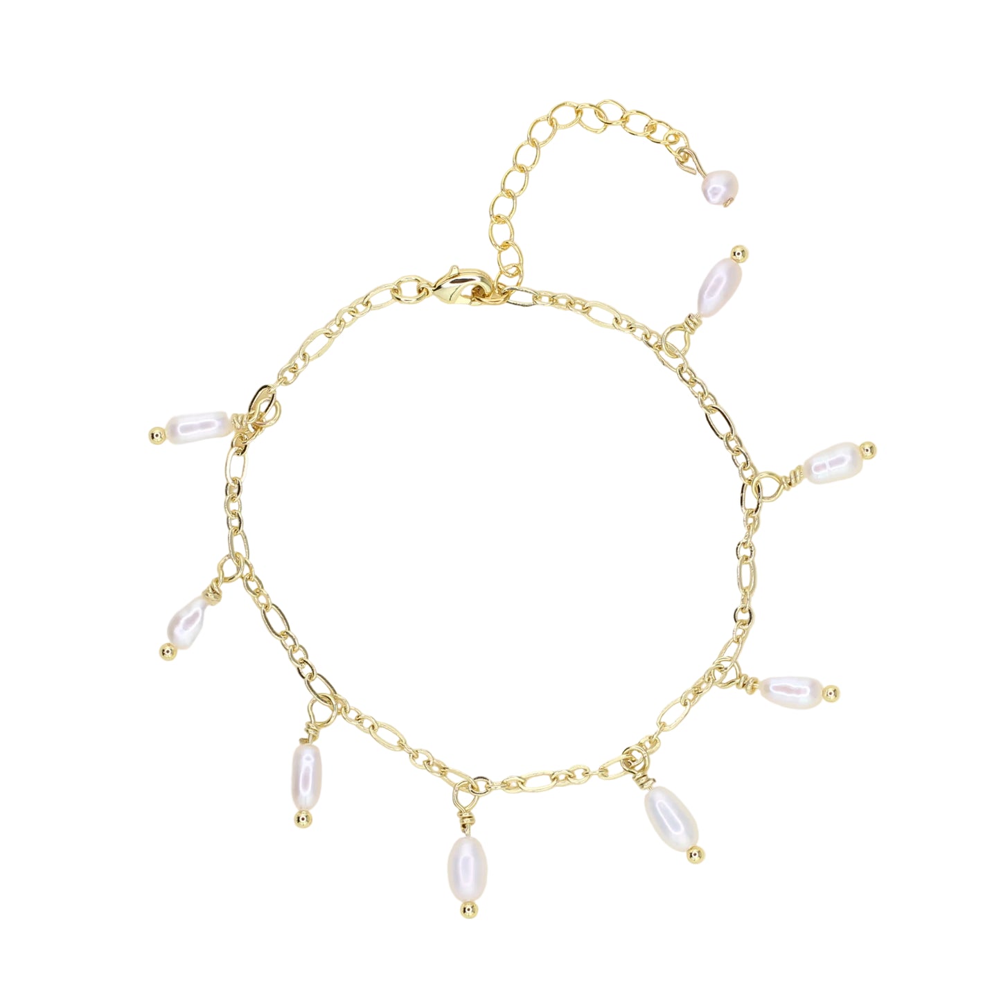 Freshwater Pearl on Chain Bracelet