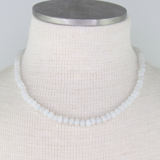 White Jade Necklace - Light Blue