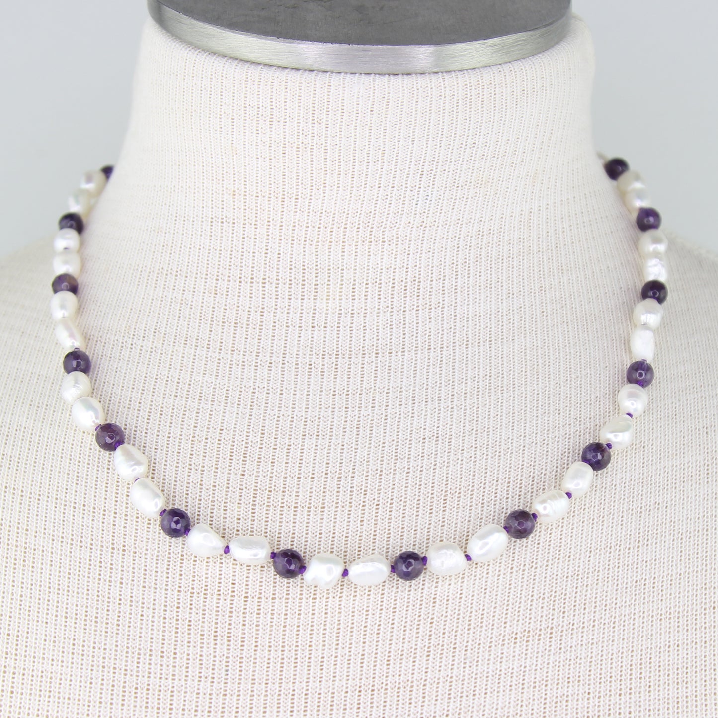 Freshwater Pearl and Amethyst Necklace