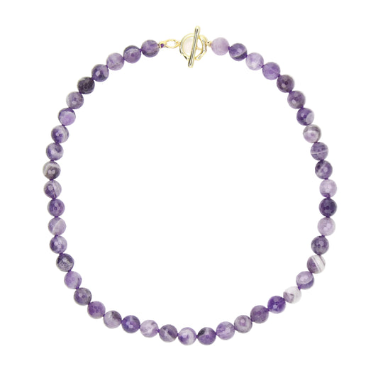 Amethyst Necklace with Toggle Clasp