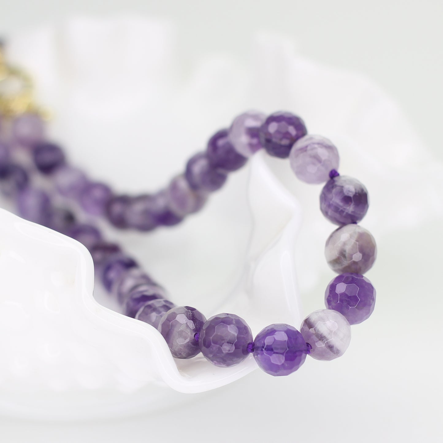 Amethyst Necklace with Toggle Clasp