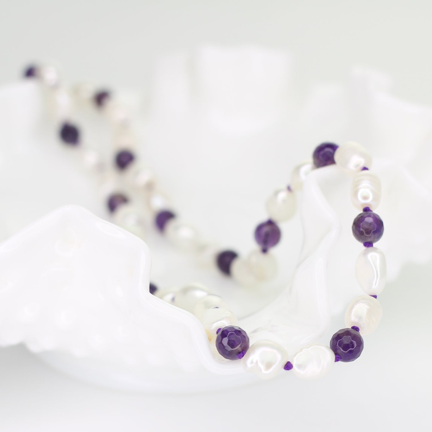 Freshwater Pearl and Amethyst Necklace