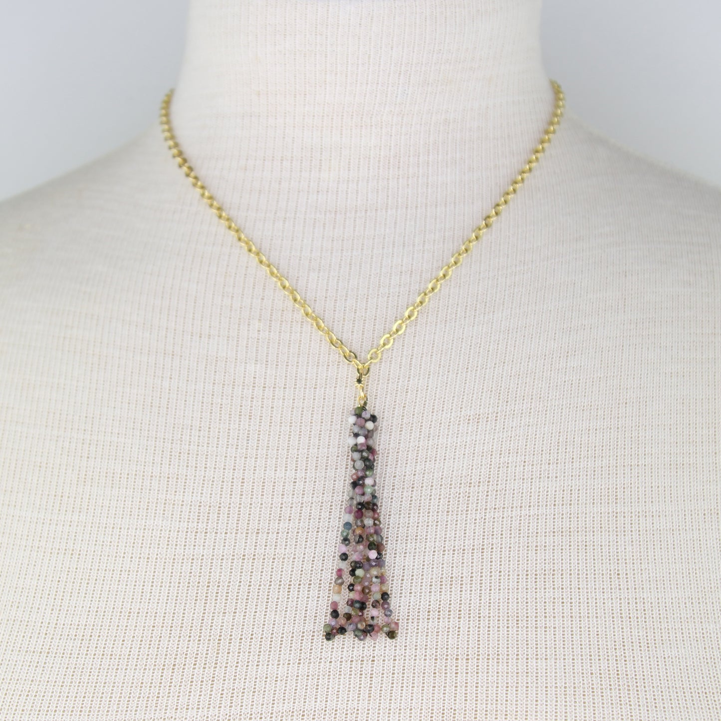 Tourmaline Tassel Necklace