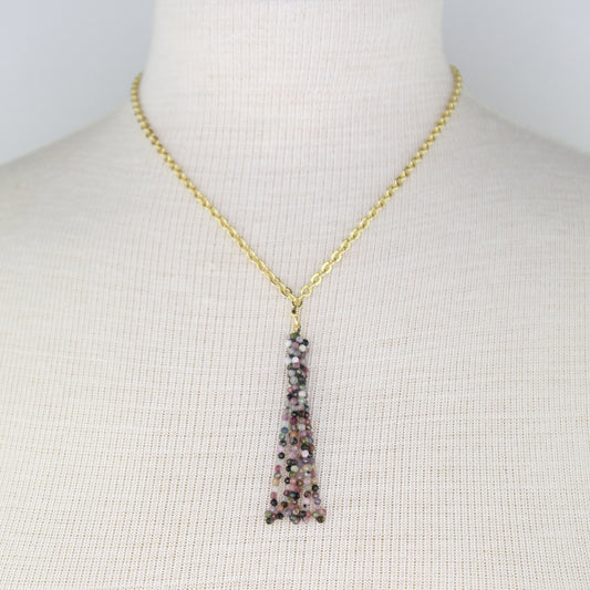 Tourmaline Tassel Necklace