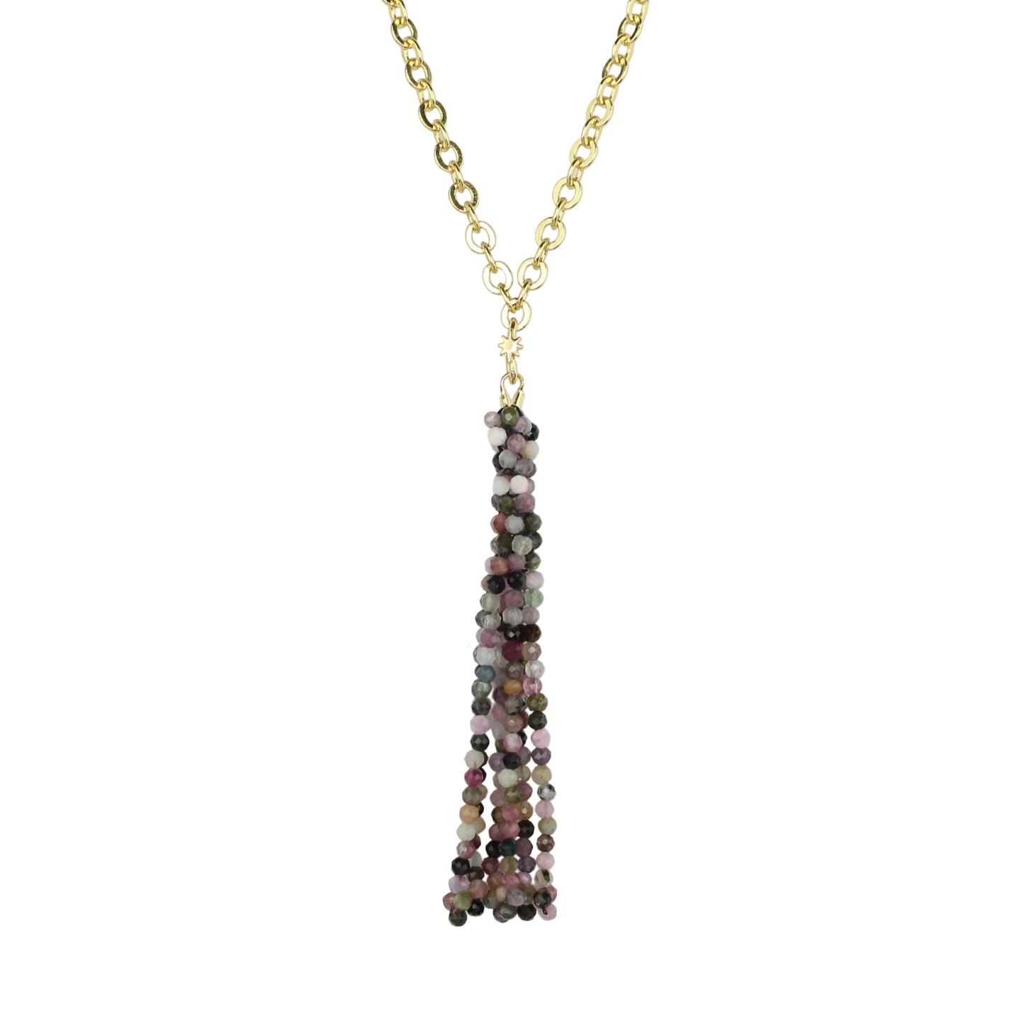 Tourmaline Tassel Necklace