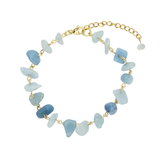 Aquamarine Chip Bracelet