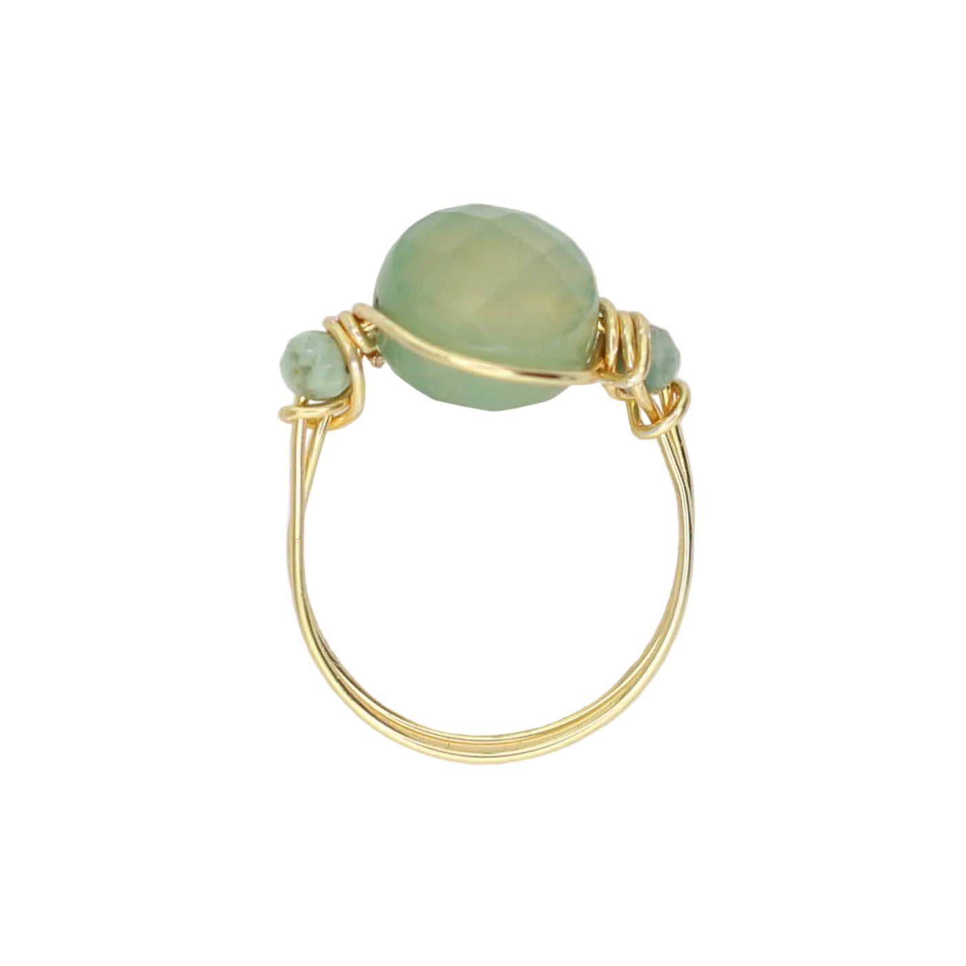 Green Agate and African Turquoise Ring