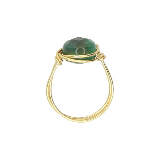 Green Agate Ring