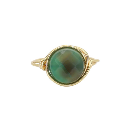 Green Agate Ring