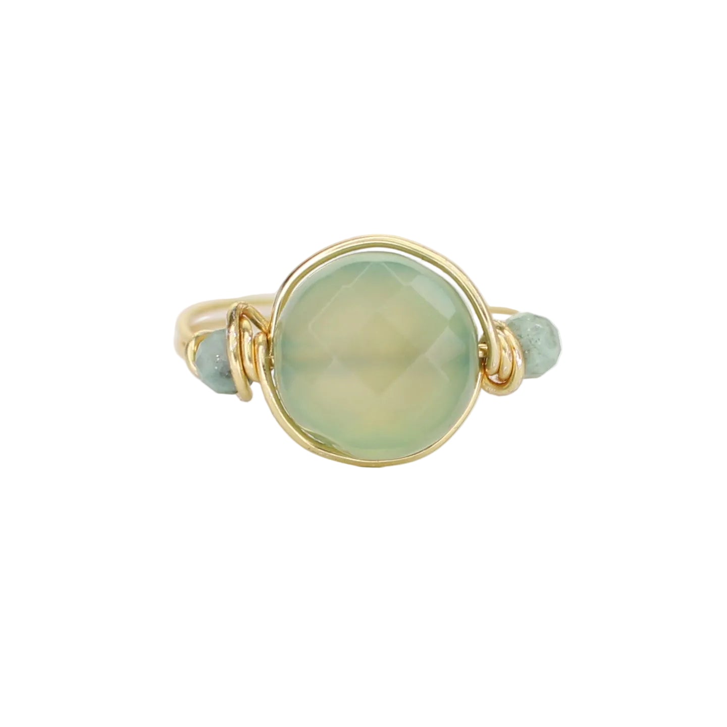 Green Agate and African Turquoise Ring