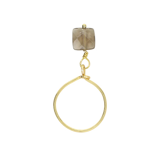 Smoky Quartz Charm Ring