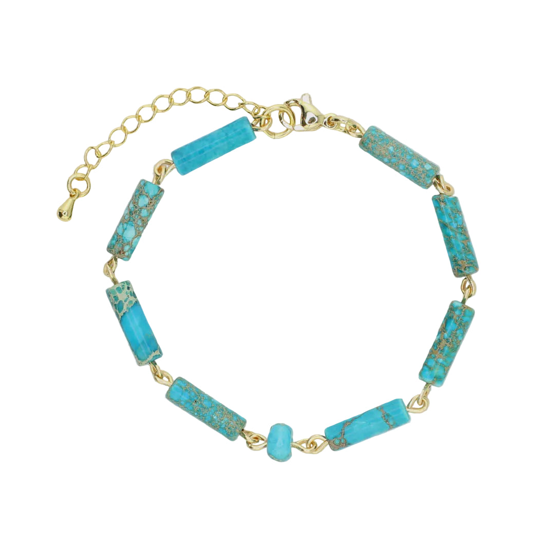 Chrysocolla Link Bracelet