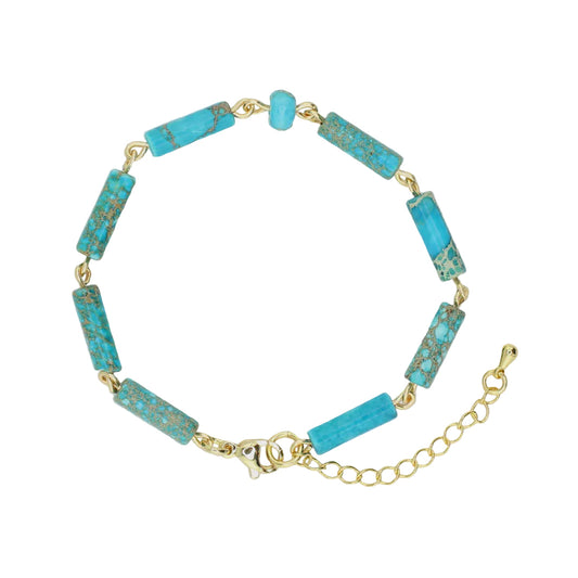 Chrysocolla Link Bracelet