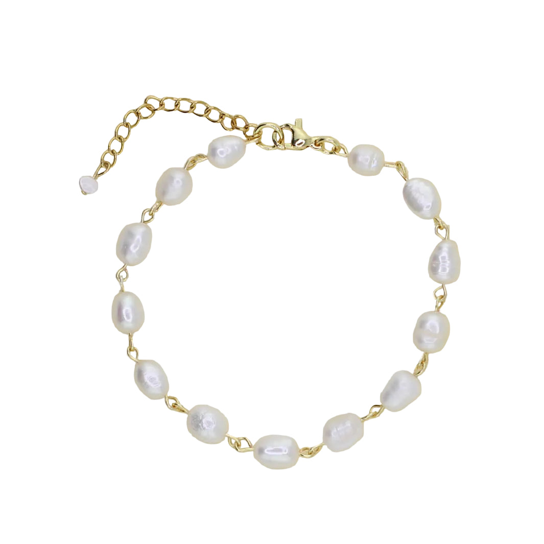 Freshwater Pearl Link Bracelet