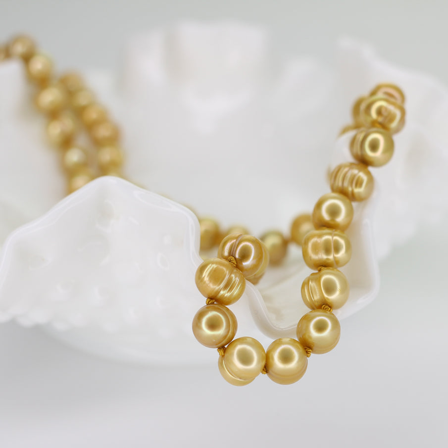 Golden Freshwater Pearl Necklace
