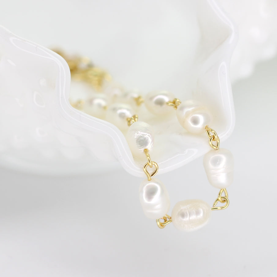 Freshwater Pearl Link Bracelet