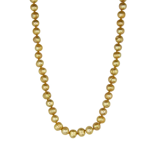 Golden Freshwater Pearl Necklace