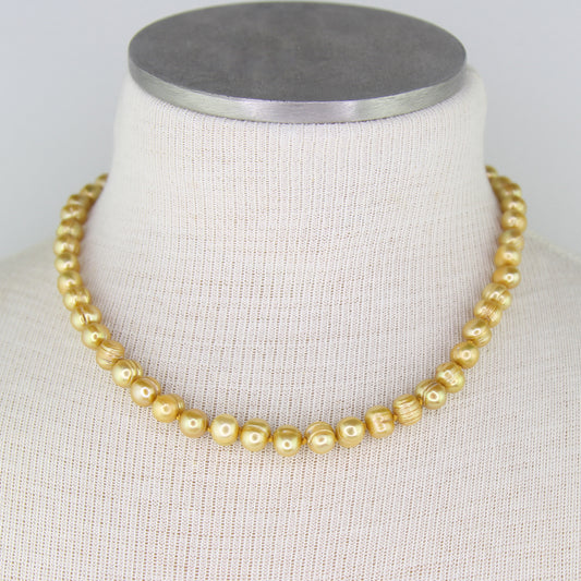 Golden Freshwater Pearl Necklace