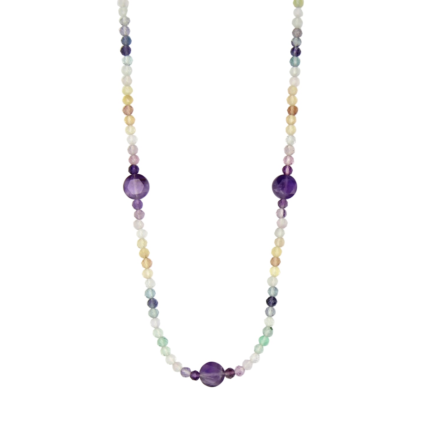 Fluorite and Amethyst Necklace