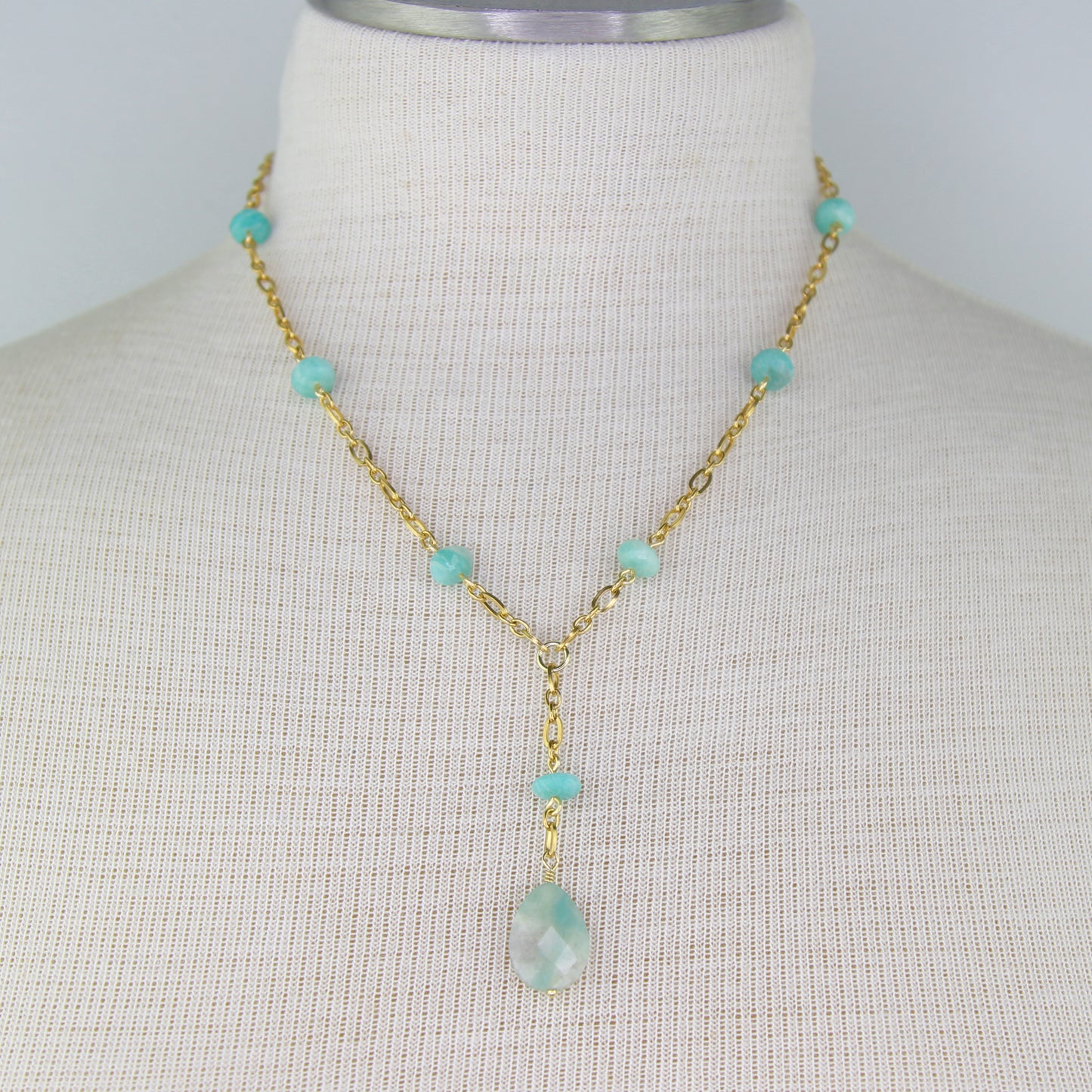 Amazonite on Chain Necklace