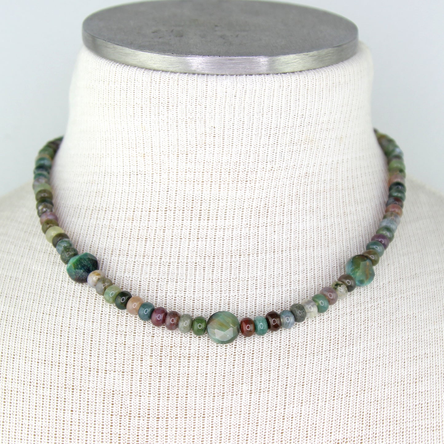 Indian Agate and Tiger's Eye Necklace