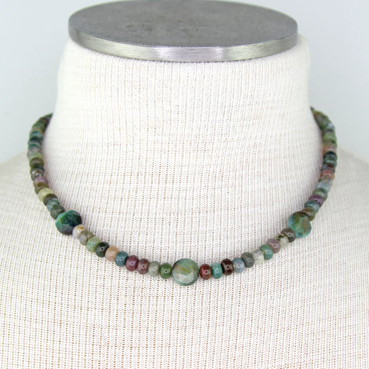 Indian Agate and Tiger's Eye Necklace