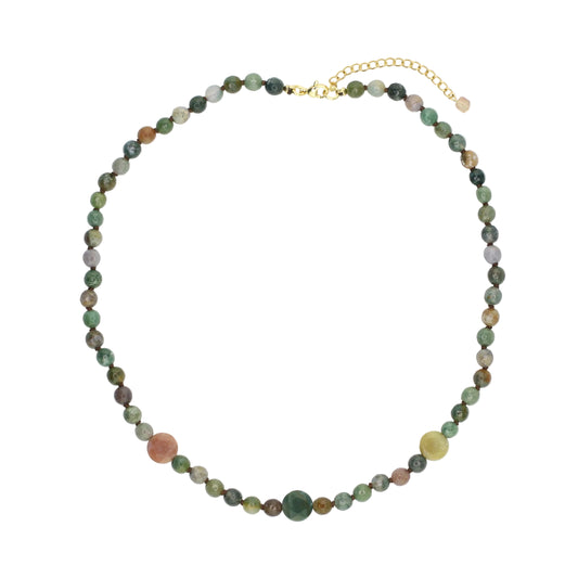 Indian Agate and Ocean Jasper Necklace