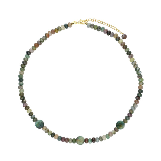 Indian Agate and Tiger's Eye Necklace