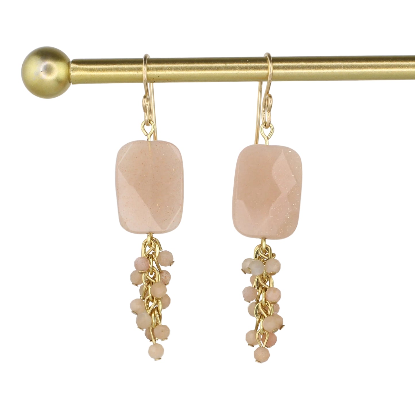 Peach Moonstone Earrings